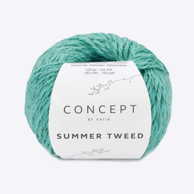 Пряжа Katia Summer Tweed (1324.66, Бирюзовая пыль)