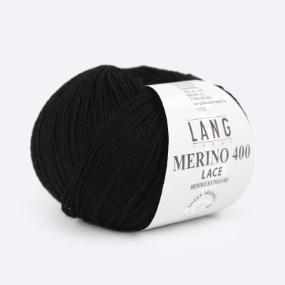 Пряжа Lang Yarns Merino 400 Lace (796.0004, Черный)