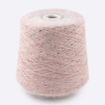 Бобина ангора, Angora Spiky Tweed, (80% ангора, 20% ПА) 100 гр, 450 м. (6024, Клубничный айс)