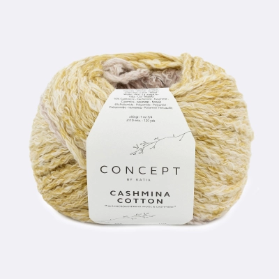 Пряжа Katia Cashmina Cotton (1341.102, Лимонный ганаш)