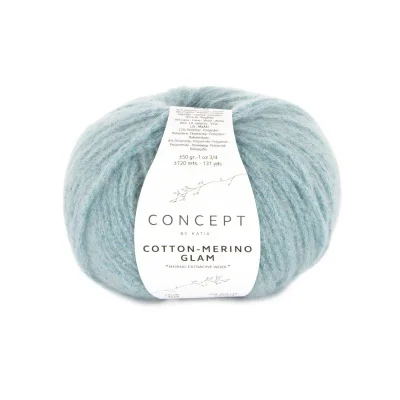 Пряжа Katia Cotton-Merino Glam (1300.309, Голубая лагуна)