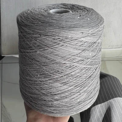 Бобина Micromerinos (95% меринос, 5% пайетки), 650 м. (W 059 Dallas, Сталь)