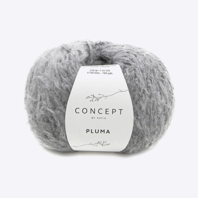 Пряжа Katia Pluma (1234.79, Серый медиум)