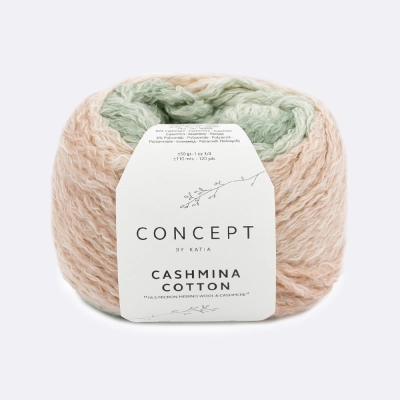 Пряжа Katia Cashmina Cotton (1341.104, Мятный раф)