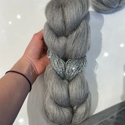 Косичка кидмохер на шелке Craft ❤ Pail (Серебряная шиншилла Luxury)