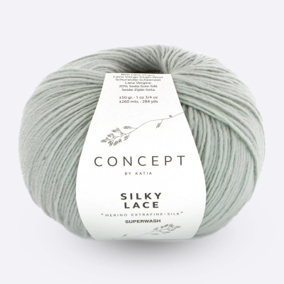 Пряжа Katia Silky Lace (187, Пепельная зелень)