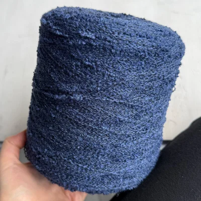 Бобина букле Wool Flam (93% меринос, 7% Па), 300 м. (8072, Космический синий)