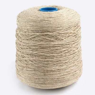 Бобина вискоза Minerva (80% вискоза, 20% люрекс), 380 м. (1212 2546, Брют)