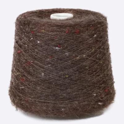 Бобина Silkid Tweed (62% кидмохер, 8% тенсел, 30% шелк), 850 м. (220, Горячий шоколад)