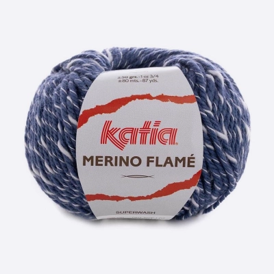 Пряжа Katia Merino Flame (120, Синий городовой) Пряжа Katia Merino Flame (120, Синий городовой)