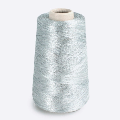 Бобина Shiny Shades (78% вискоза, 12% люрекс, 10% Па), 1600 м. (810, Серебро)