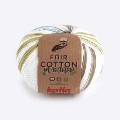Пряжа Katia Fair Cotton Mariner (1018.201, Лимонное небо)