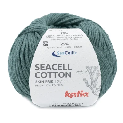 Пряжа Katia Seacell-Cotton (1178.121, Пыльный изумруд)