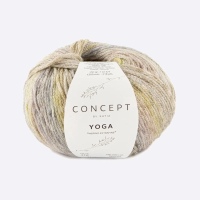 Пряжа Katia Yoga (1201.210, Лимонный ганаш)