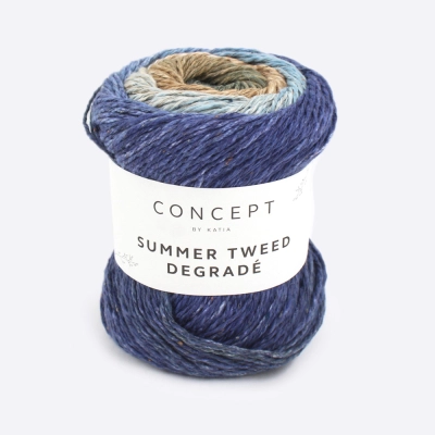 Пряжа Katia Summer Tweed Degrade (1330.102, Гортензия с полынью)