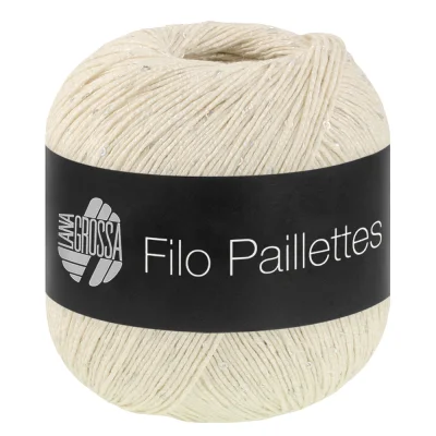 Пряжа Lana Grossa Filo Paillettes (02, Меренга)