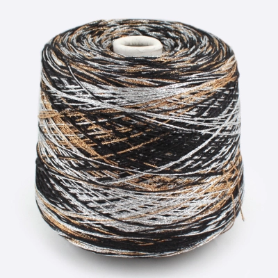 Бобина BWOOL (50% меринос, 50% люрекс), 500 м. (9216 8515, Золотая зебра)