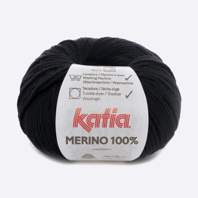 Пряжа Katia Merino 100% (449.2, Угольный черный)