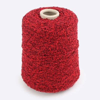 Бобина Fluffy Cashemere (78% кашемир, 18% шелк, 4% ПА), 400 м. (1736, Багровый закат)