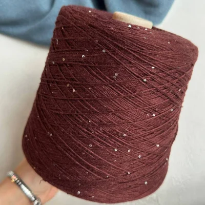 Бобина Cashmere Shine by Loro Piana (97% кашемир, 3% пайетки), 320 м. (22884, Мускат)