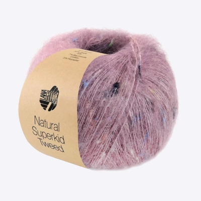 Пряжа Lana Grossa Natural Superkid Tweed (63741, 621 Лиловый)
