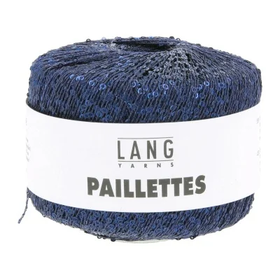 Пряжа Lang Paillettes (39.0010, Ночной сапфир)
