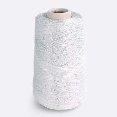 Бобина Shiny Shades (78% вискоза, 12% люрекс, 10% Па), 1600 м. (498, Колотый лед)