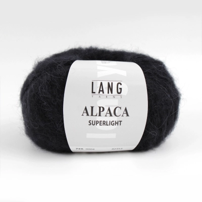Пряжа Lang Yarns Alpaca Superlight (0004, Черный)