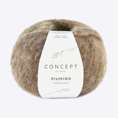 Пряжа Katia Piumino (1301.302, Шоколад с полынью)