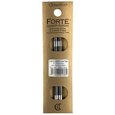 Спицы съемные Forte ChiaoGoo, 13 см, карбон (4505-5, 3,75 мм)