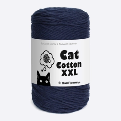 Пряжа Cat Cotton XXL кошка (Чернильный синий) Пряжа Cat Cotton XXL кошка (Чернильный синий)