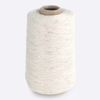 Бобина Shiny Shades (78% вискоза, 12% люрекс, 10% Па), 1600 м. (100, Белая лилия)