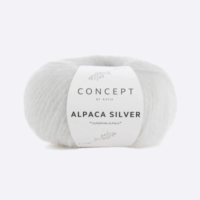 Пряжа Katia Alpaca Silver (1053.250, Молоко серебряной Милы) Пряжа Katia Alpaca Silver (1053.250, Молоко серебряной Милы)