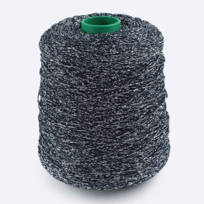 Бобина вискоза Minerva (80% вискоза, 20% люрекс), 380 м. (8129 2724, Вельветовый синий)