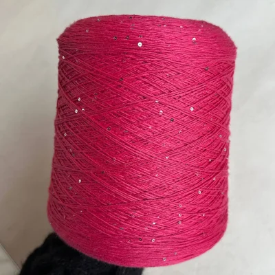 Бобина Cashmere Shine by Loro Piana (97% кашемир, 3% пайетки), 320 м. (64352, Малина)