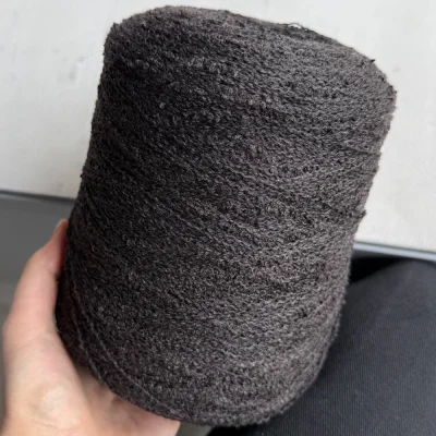 Бобина букле Wool Flam (93% меринос, 7% Па), 300 м. (8043, Брауни)
