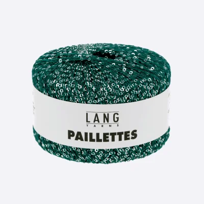 Пряжа Lang Paillettes (39.0018, Малахит на серебре)
