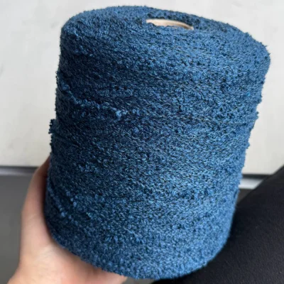 Бобина букле Wool Flam (93% меринос, 7% Па), 300 м. (4058, Темный петроль)