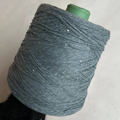 Бобина Cashmere Shine by Loro Piana (97% кашемир, 3% пайетки), 320 м. (81861, Сизый голубь)