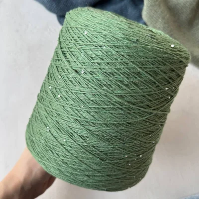 Бобина Cashmere Shine by Loro Piana (97% кашемир, 3% пайетки), 320 м. (6115, Гуччи)