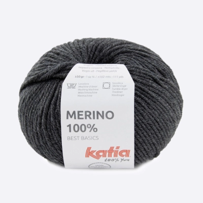 Пряжа Katia Merino 100% (449.503, Асфальт)