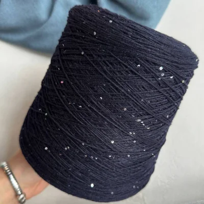 Бобина Cashmere Shine by Loro Piana (97% кашемир, 3% пайетки), 320 м. (6566, Шелковица)