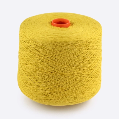 Бобина Zegna Baruffa COTONE UNITO 5/51, (100% хлопок), 1020 м. (290536, Шафран)