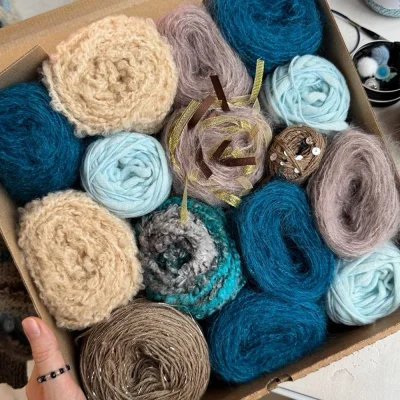 Набор на джемпер из коробочки Magic Box Italy (Изумрудная крем-карамель)