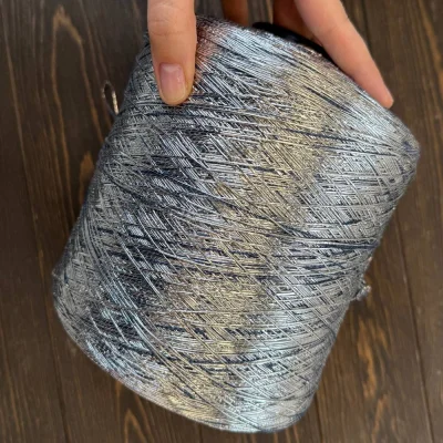 Бобина Silver Star ПОТАЛЬ (40% лен, 40% вискоза, 20% люрекс), 620 м. (8031, Серебряный голубой)