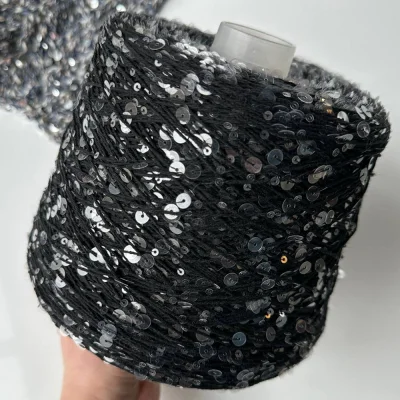 Бобина пайетки Lustro (50% хлопок, 50% пайетки) (1336, Багира)