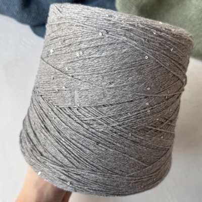 Бобина Cashmere Shine by Loro Piana (97% кашемир, 3% пайетки), 320 м. (1127, Хризоколла)