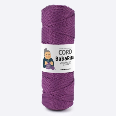 Пряжа Полиэфирный шнур BabaRita (Баба Рита) (Слива)