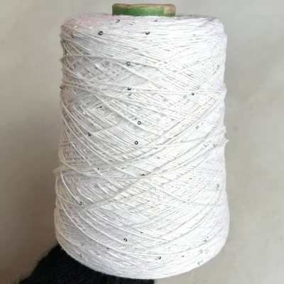 Бобина Cashmere Shine by Loro Piana (97% кашемир, 3% пайетки), 320 м. (64328, Молоко)