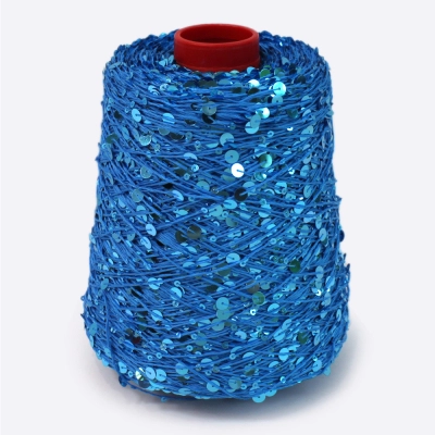 Бобина Пайетки, CARILLON 2000 (50% хлопок, 50% пайетки) 200 м. (6021, Блеск воды)